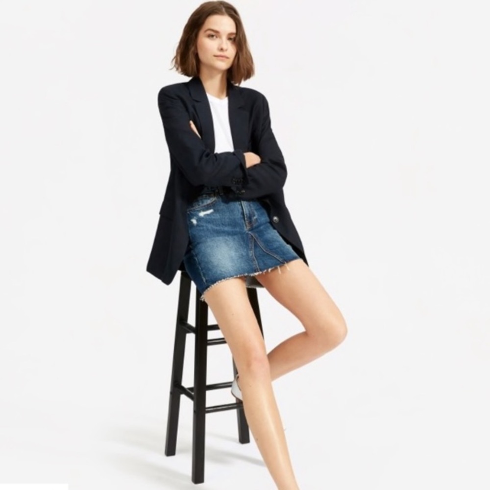Everlane Rigid Denim Mini Skirt